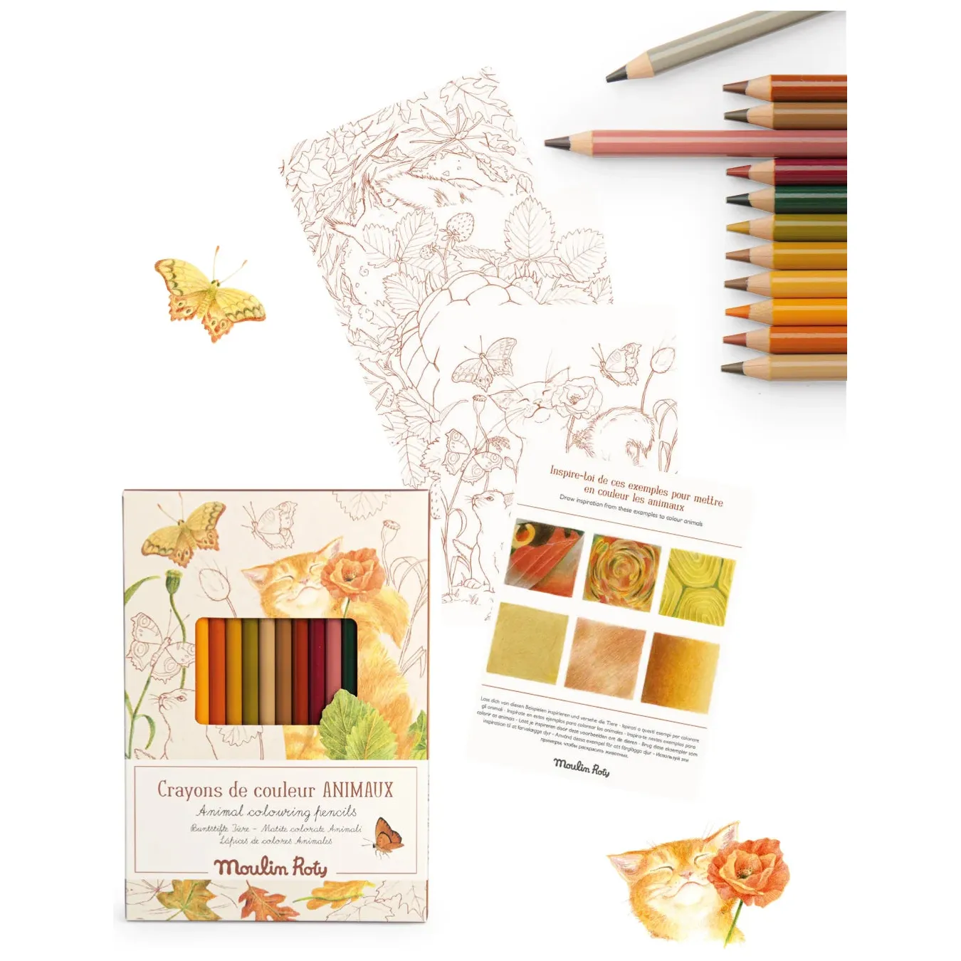12 Animal Colouring Pencils - Image 2