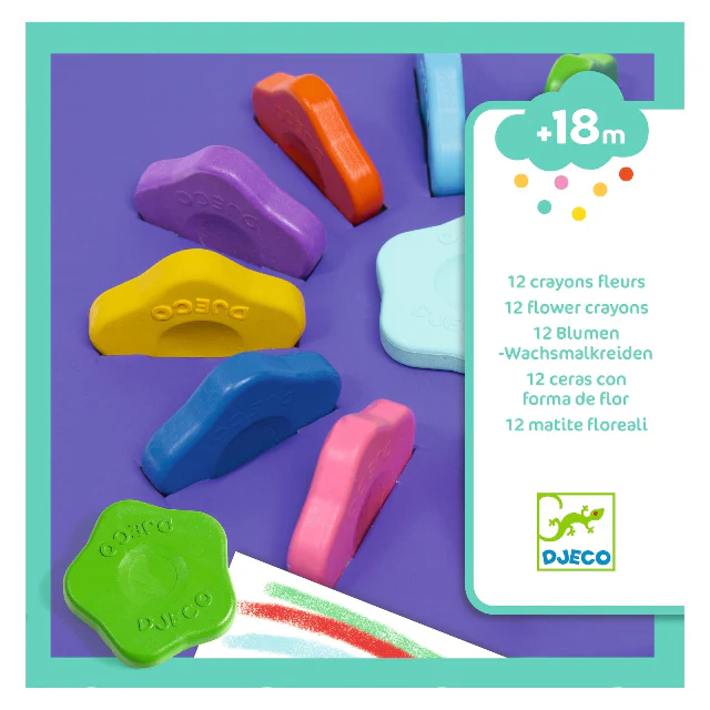 12 Flower Crayons For Toddlers - Image 5