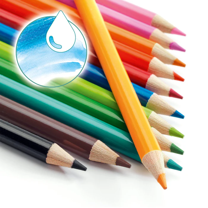 12 Watercolour Pencils - Djeco - Image 3