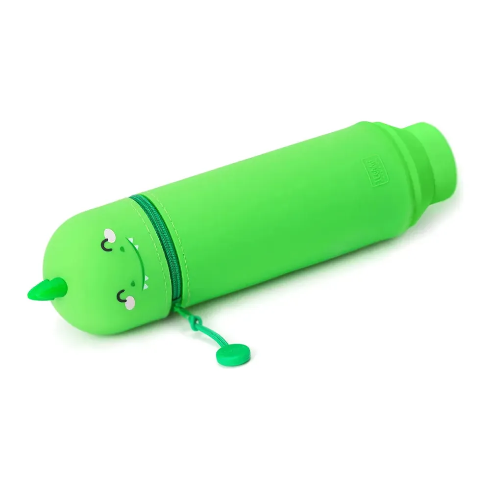 2-In-1 Silicone Pencil Case - Kawaii - Dino - Image 3