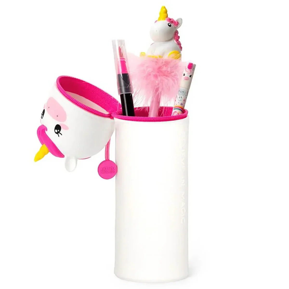 2-In-1 Silicone Pencil Case - Kawaii - Unicorn - Image 2