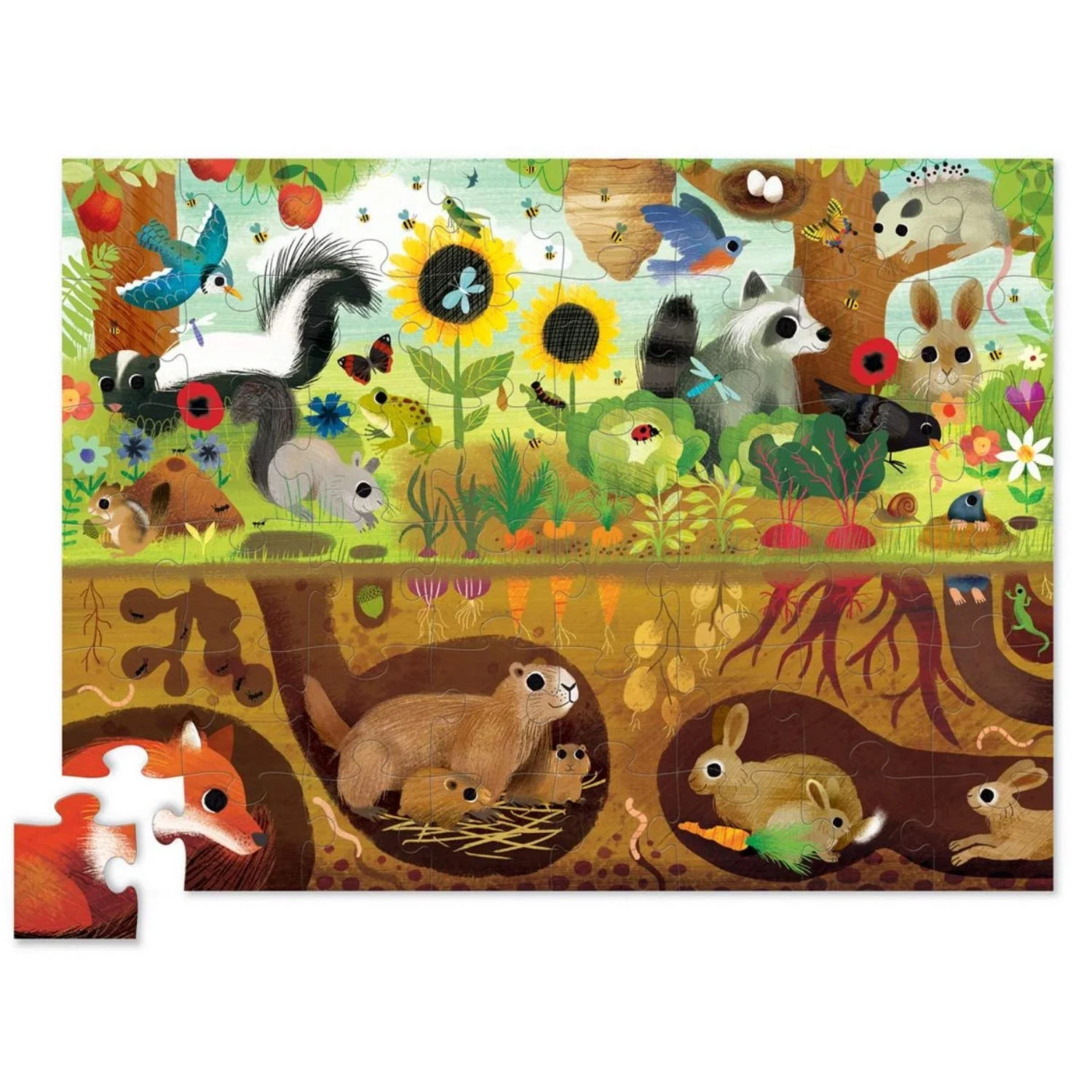 Above & Below Forest Wildlife - 48 Piece Jigsaw - Image 2