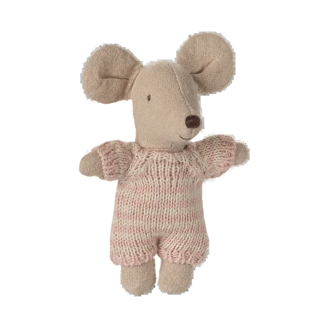 Baby mouse in carry cot - Rose - Image 3