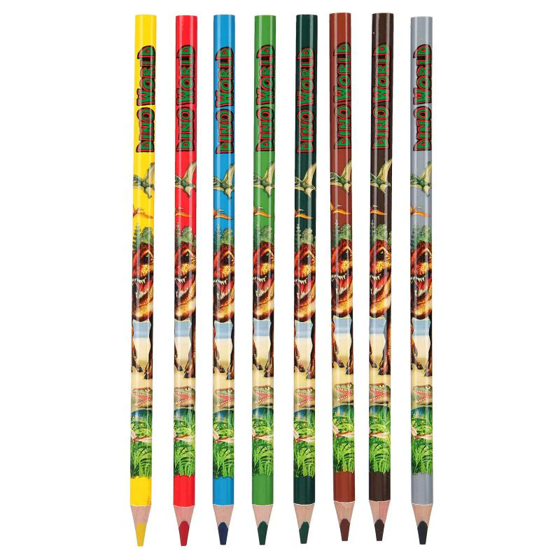 Dino World Colouring Book & Coloured Pencils - Image 4