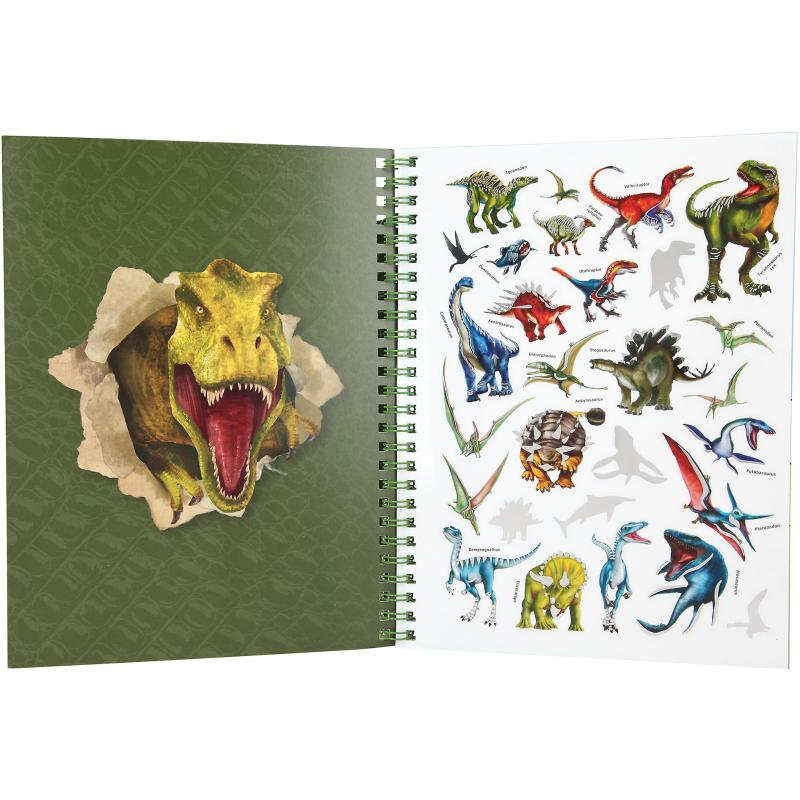 Dino World Colouring Book & Coloured Pencils - Image 5