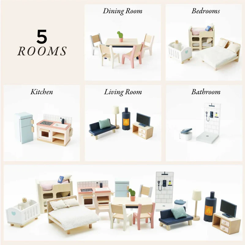 Doll House Complete Furniture Set - Image 2