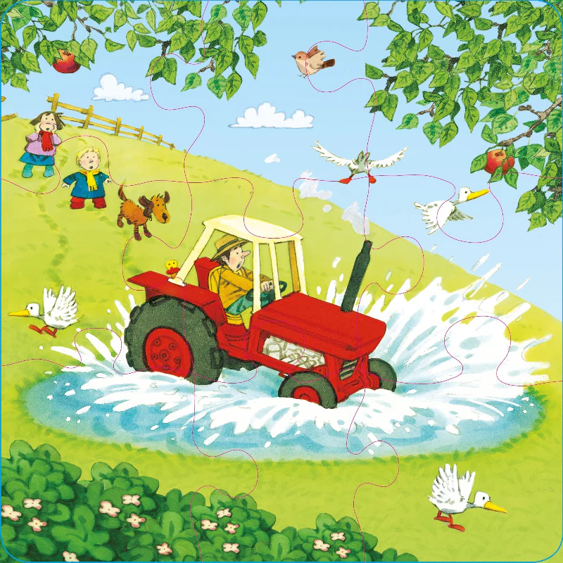 First Jigsaws and Book: Tractors - Image 2