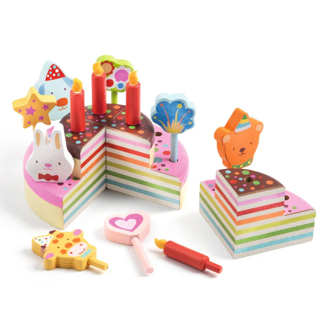 Happy Birthday Wooden Cake Set - Image 2