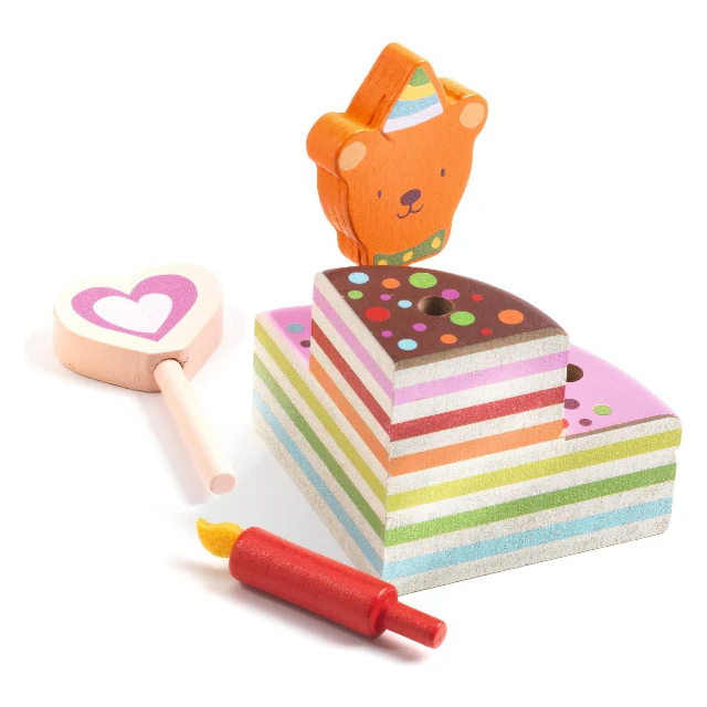 Happy Birthday Wooden Cake Set - Image 3