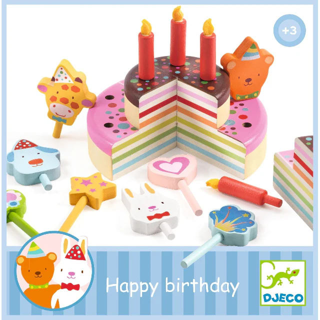 Happy Birthday Wooden Cake Set - Image 7