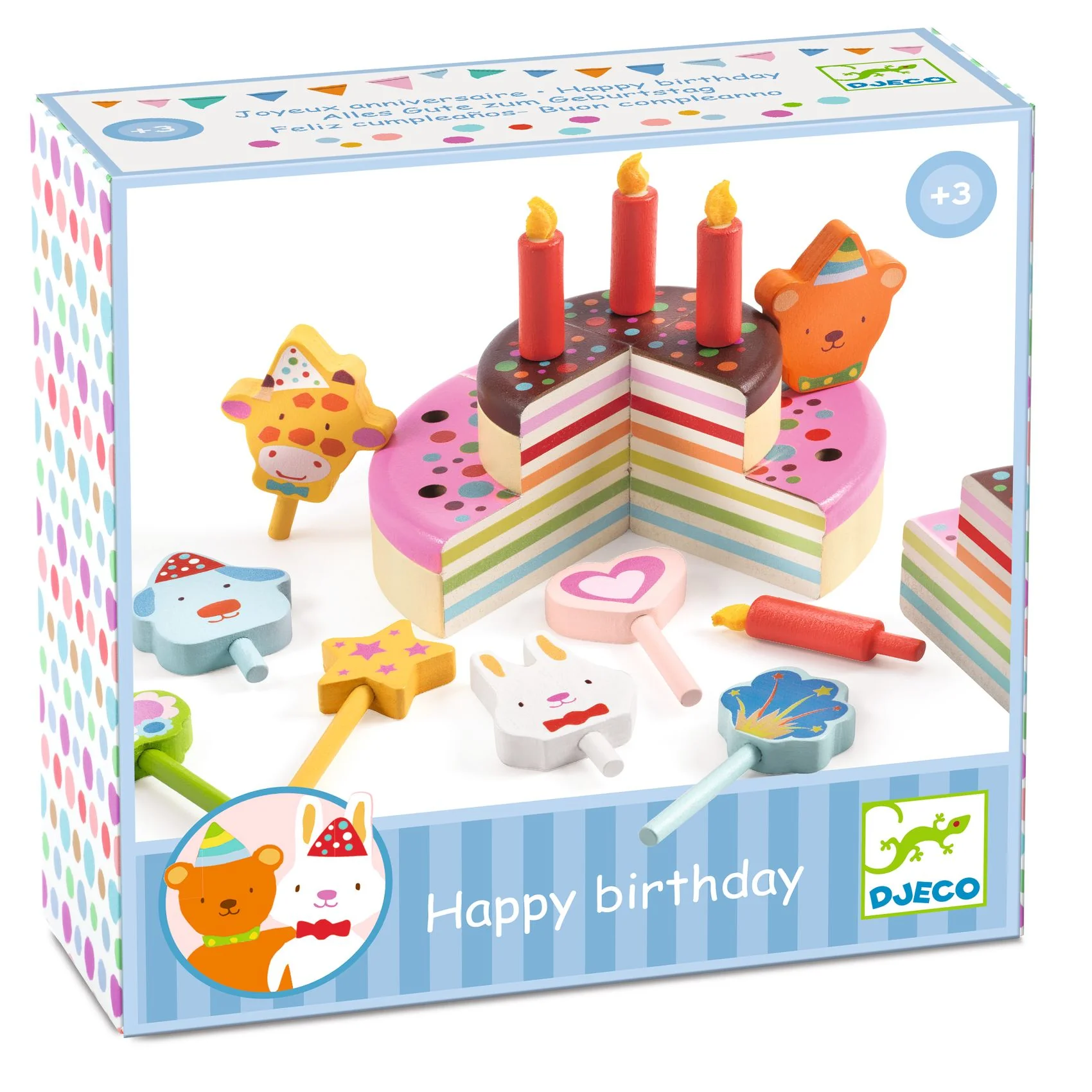 Happy Birthday Wooden Cake Set - Image 8