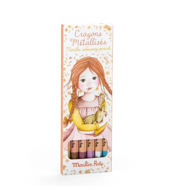 Les Rosalies 6 Metallic Colouring Pencils - Image 3