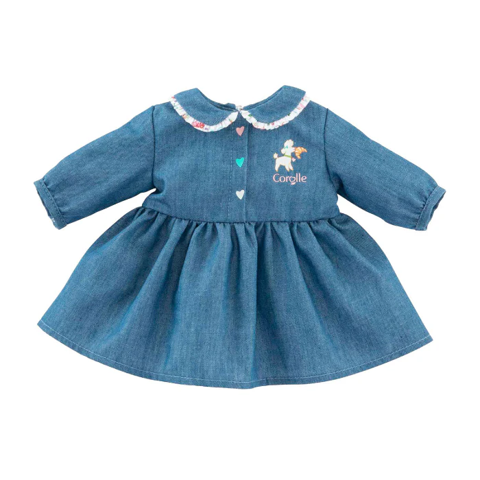 Long Sleeve Denim Dress - 30 cm Baby Doll
