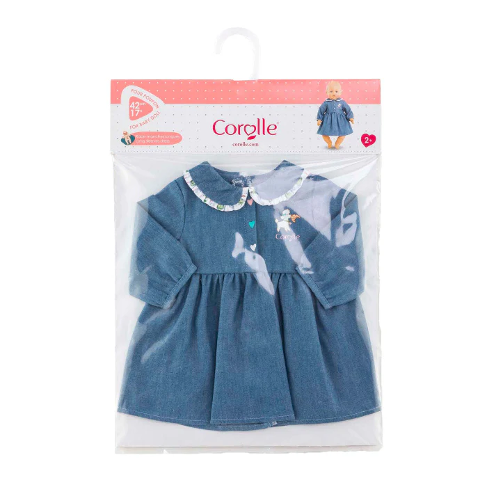 Long Sleeve Denim Dress - 30 cm Baby Doll - Image 3