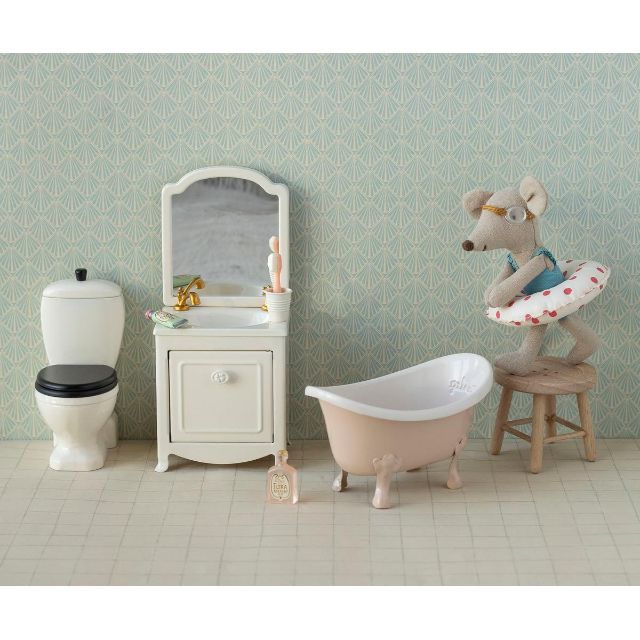 Maileg - Bathtub Mouse - Rose - Image 3