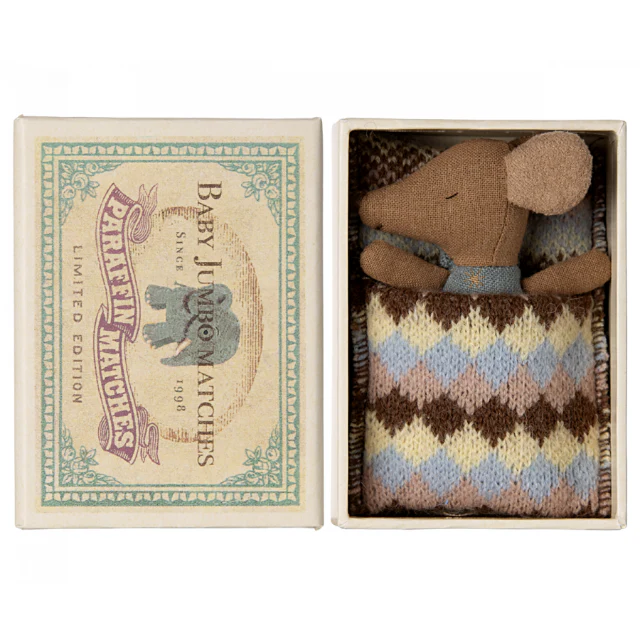 Maileg Matchbox - Sleepy-Wakey Baby Mouse - Image 5