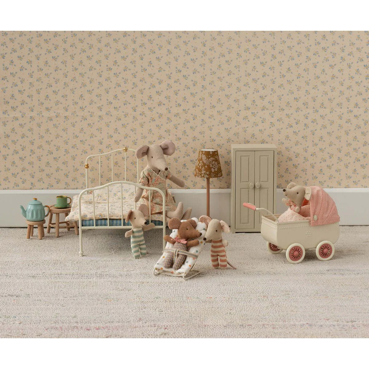 Maileg Micro Pram - Coral - Image 4