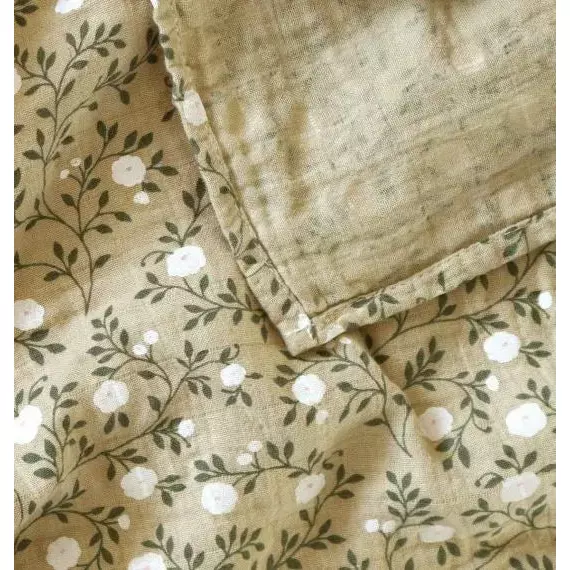 Muslin Cloth Pack Of Two: Blossom - Dark Sage - Image 3