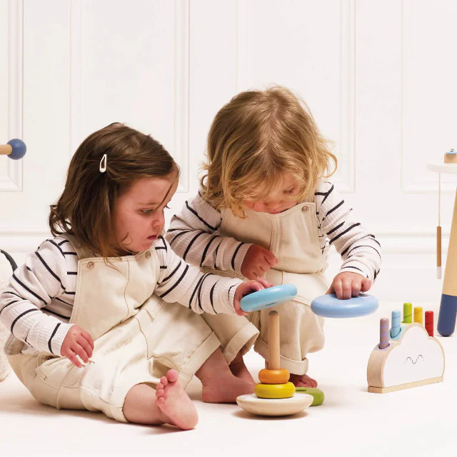 Rainbow Stacking Tower - Classic Wooden Toy - Image 2