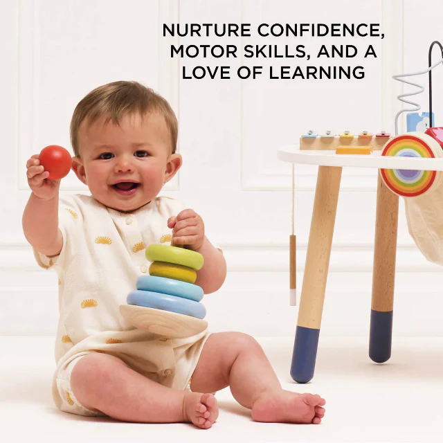 Rainbow Stacking Tower - Classic Wooden Toy - Image 5