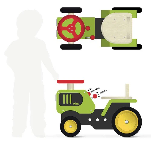 Ride-On Wooden Tractor - Image 3