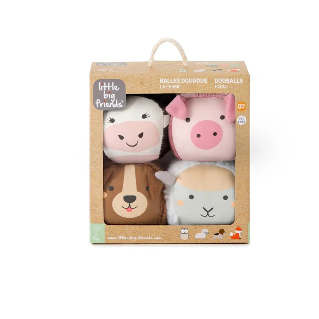Roly Poly Balls - Set of 4 plush balls - Farm - Image 4