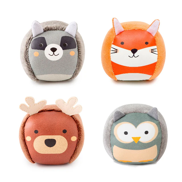 Roly Poly Balls - Set of 4 plush balls - Forest