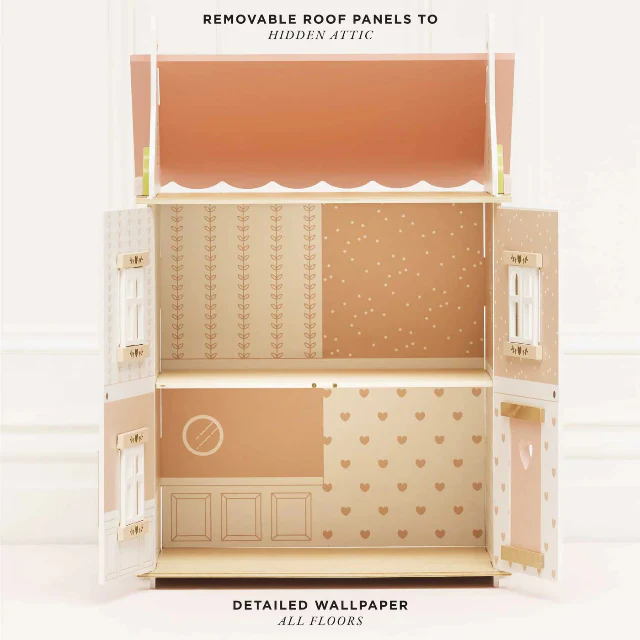 Rose Heart Wooden Dolls House - Image 3