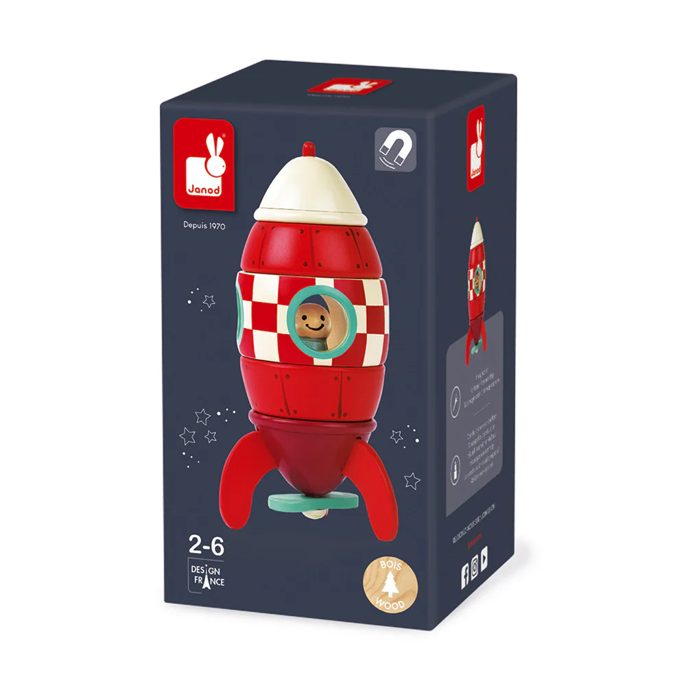 Small Magnetic Wooden Rocket - Image 4