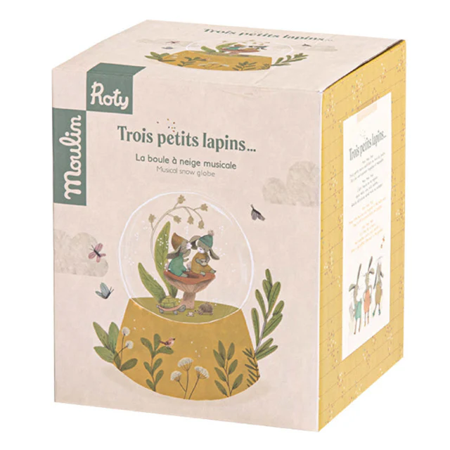 Three Little Rabbits - Musical Snow Globe - Image 5