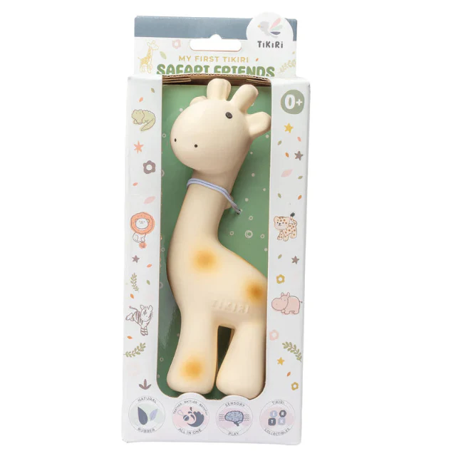 Tikiri Giraffe Natural Rubber - Teether, Toy & Rattle - Image 4