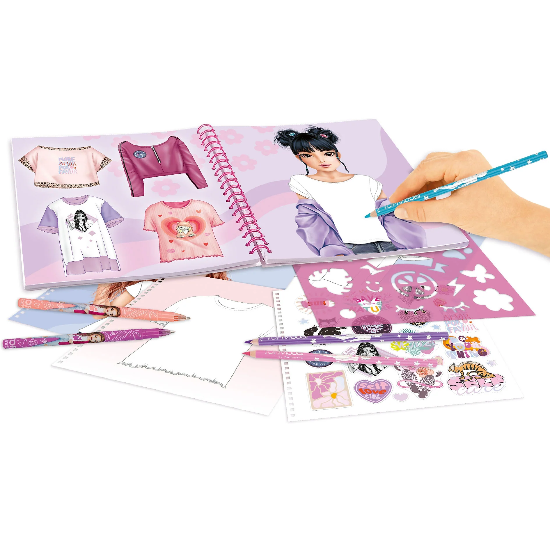 TOPModel T-Shirt Designer Colouring Book - Image 4