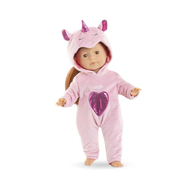 Unicorn Pyjama Jumpsuit - 36cm Girl Doll - Image 2