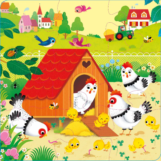 Usborne Book and 3 Jigsaws: On the Farm - Image 3