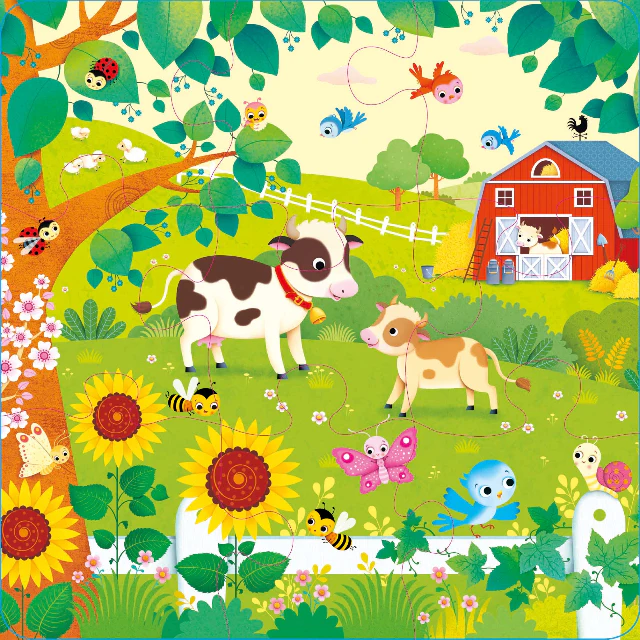 Usborne Book and 3 Jigsaws: On the Farm - Image 4