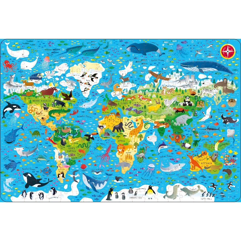 Usborne Book & Jigsaw - Animals Of The World - Image 2