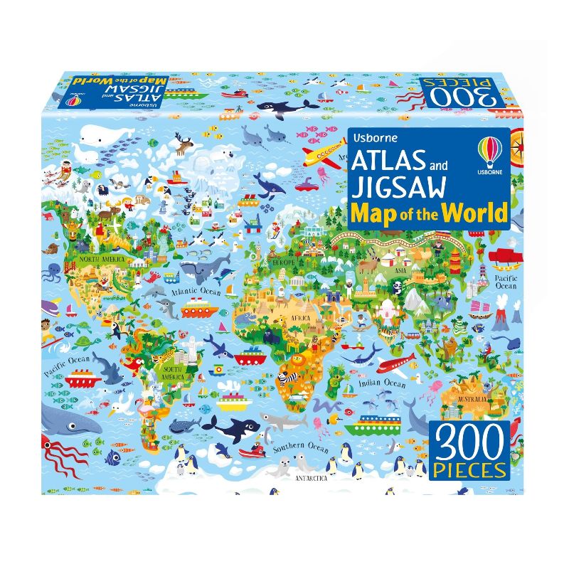 Usborne Book & Jigsaw - Atlas Of The World
