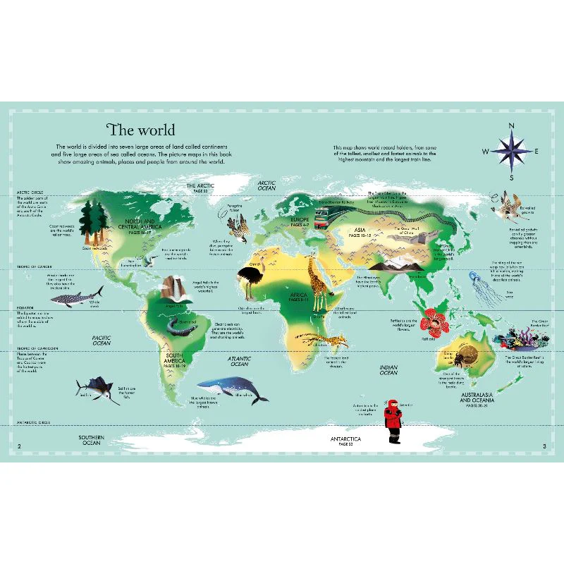 Usborne Book & Jigsaw - Atlas Of The World - Image 3