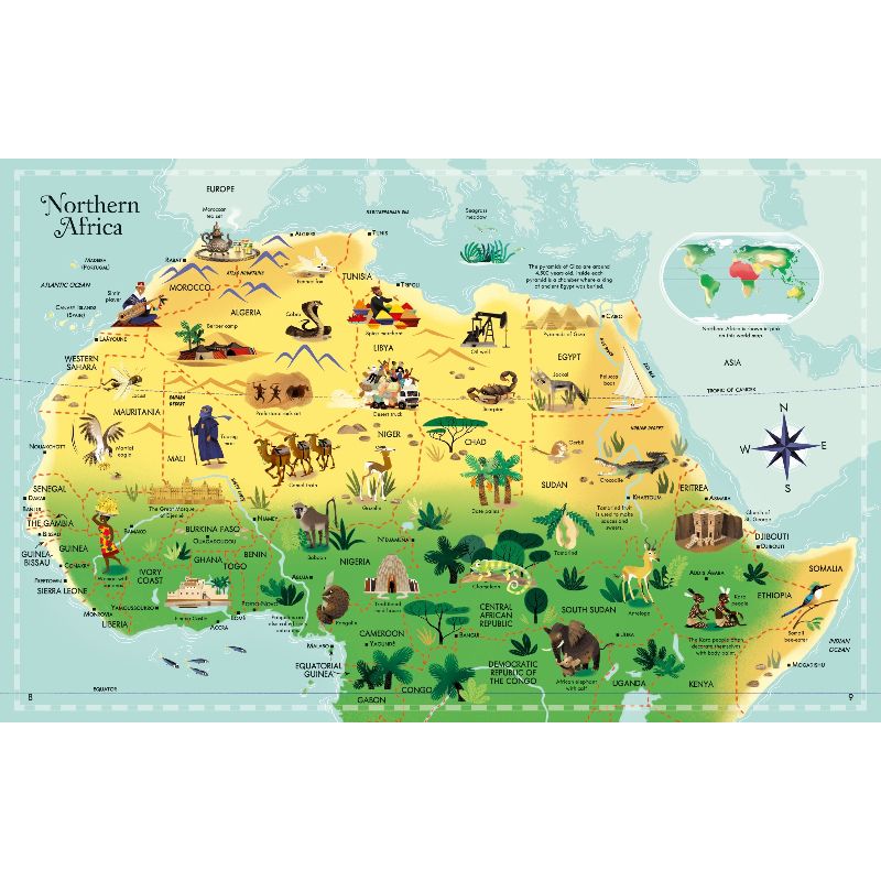 Usborne Book & Jigsaw - Atlas Of The World - Image 4
