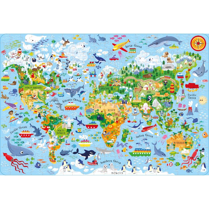 Usborne Book & Jigsaw - Atlas Of The World - Image 5