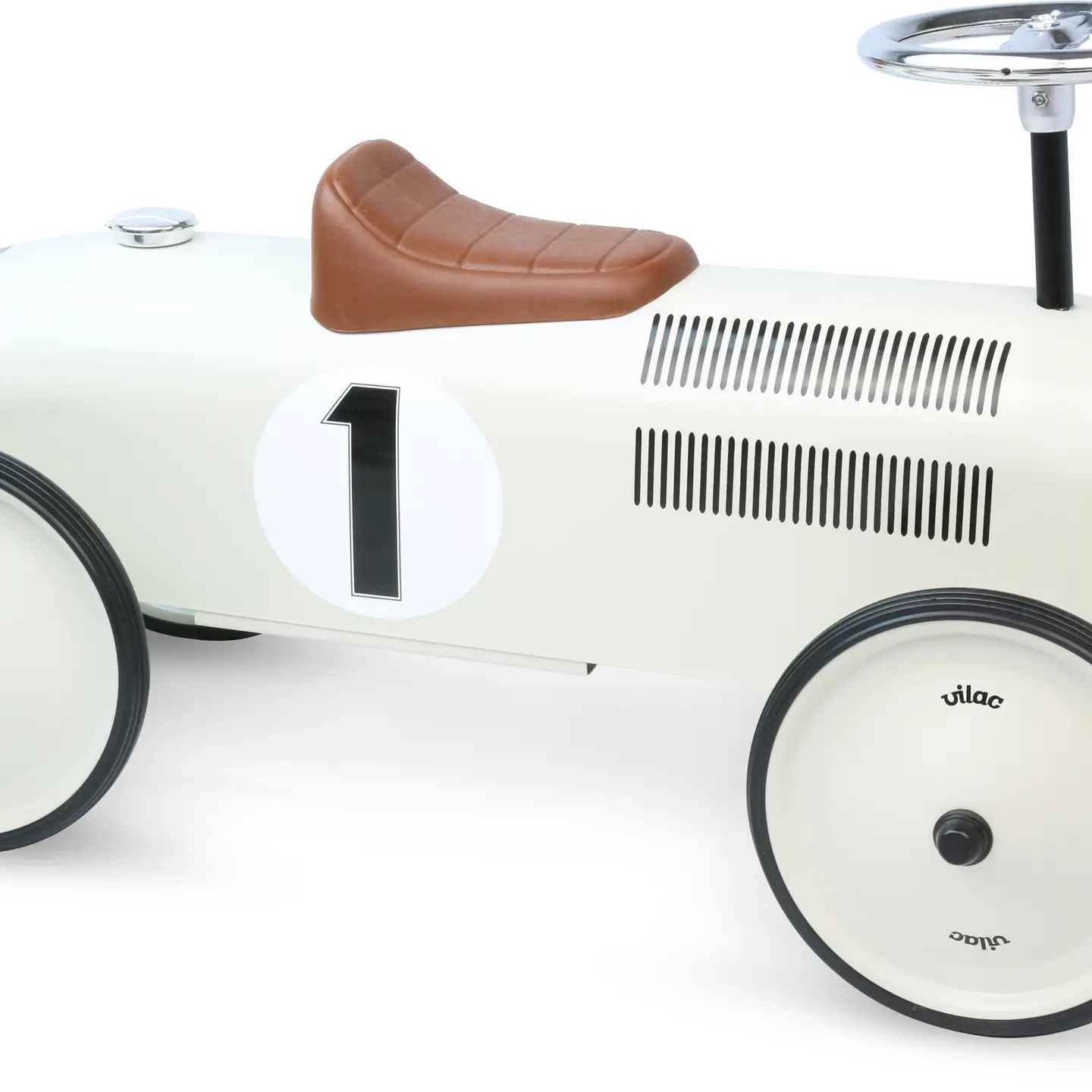 Vilac - Off White Metal Car - Image 3