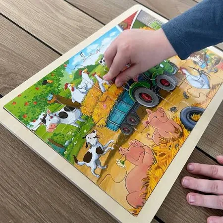 Wooden 24 Piece Farm Jigsaw - Image 3