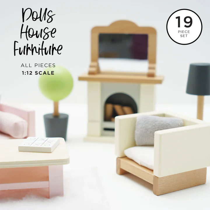 Wooden Dollhouse Furniture - Sitting Room - Image 2