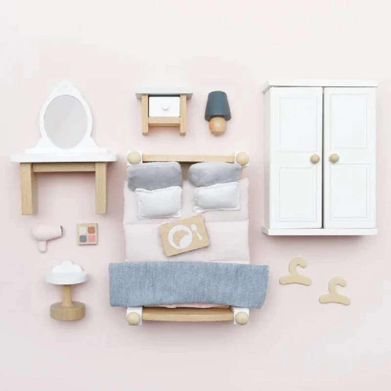 Wooden Dollhouse Furniture - Bedroom - Image 3