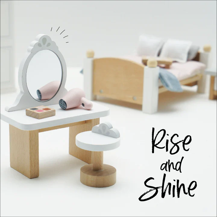 Wooden Dollhouse Furniture - Bedroom - Image 4