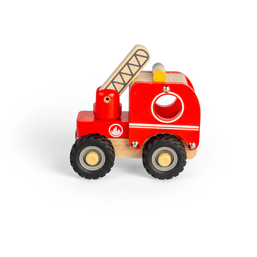 Wooden Mini Fire Truck - Image 3