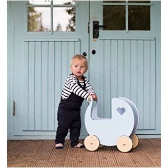 Wooden Pram - White - Image 3
