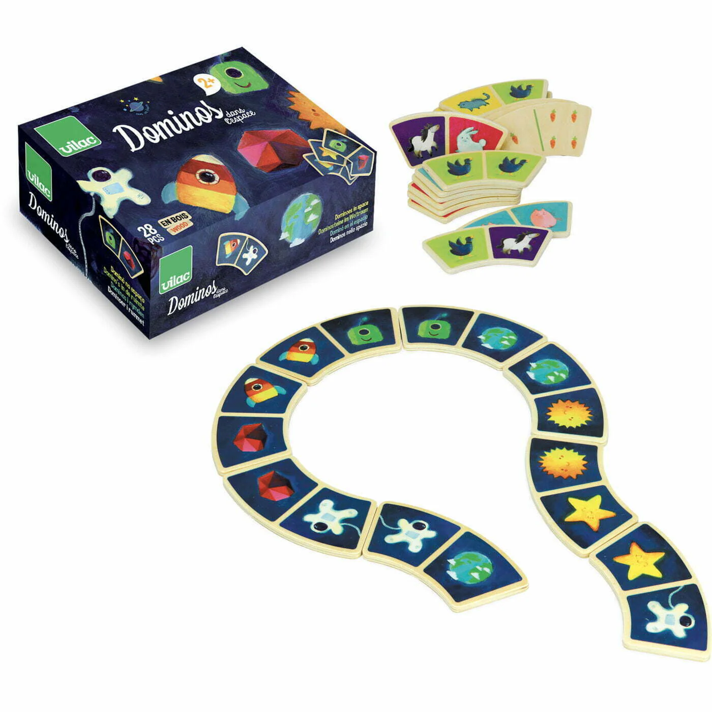 Wooden Space Themed Dominos - Image 2