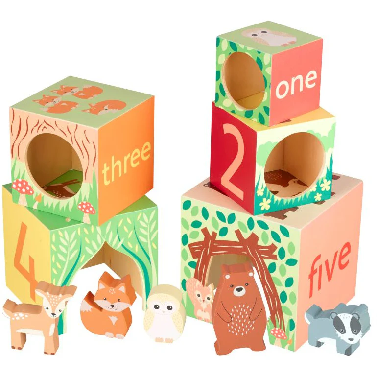 Woodland Stacking Cubes - Image 3